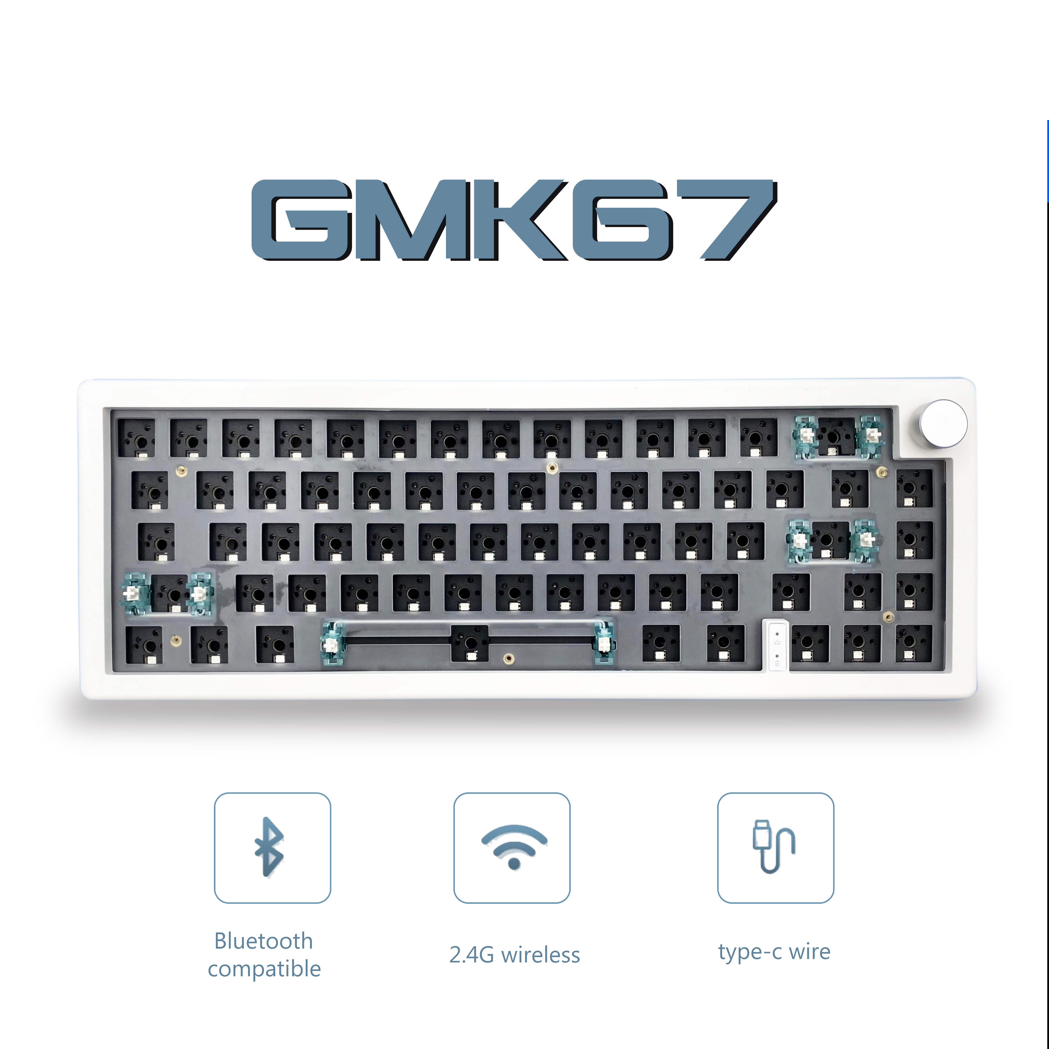 GMK67 65% Gasket Bluetooth 2.4 - Hot Swap Pcb 评论和价格
