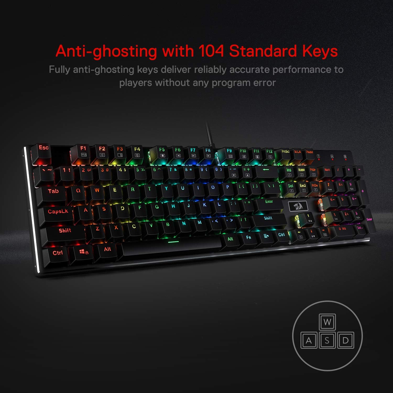 Redragon K556 RGB LED Backlit  - Gaming Keyboard No Noise 评论和价格