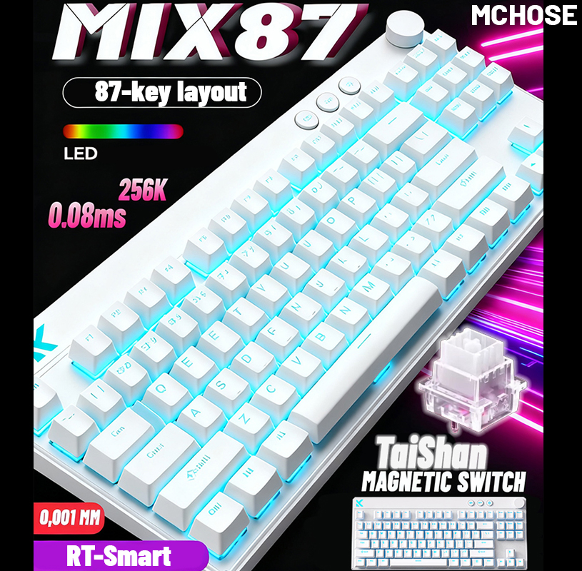 MCHOSE Mix 87 Magnetic Axis Ca - Gaming Keyboard Expensive 评论和价格