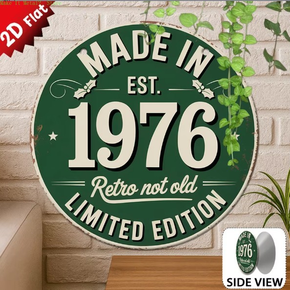 Made in 1976 Retro Not Old 2D  - Brass Weight Plate 评论和价格