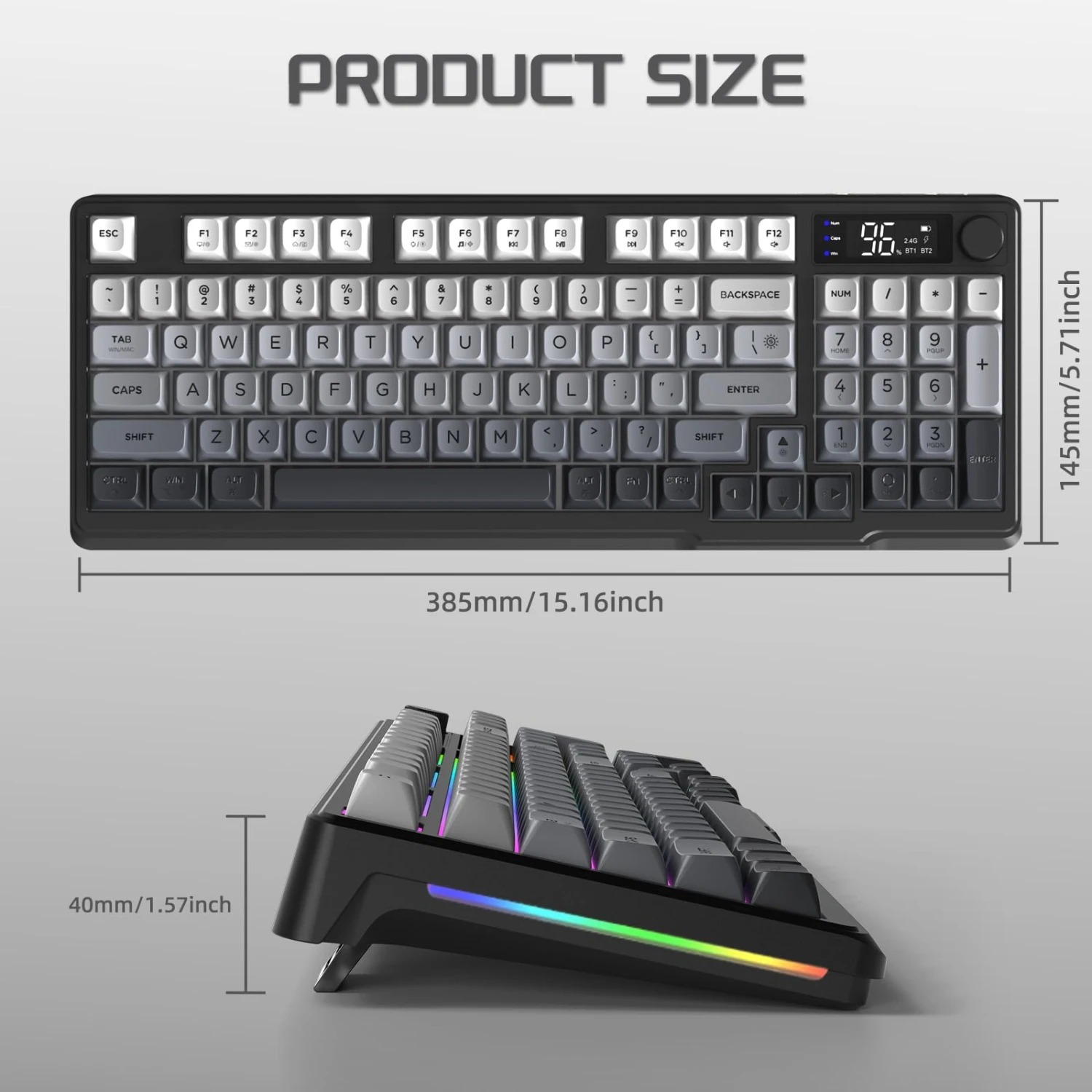 FREEWOLF M96 Wireless Keyboard - Gaming Keyboard 2026 评论和价格